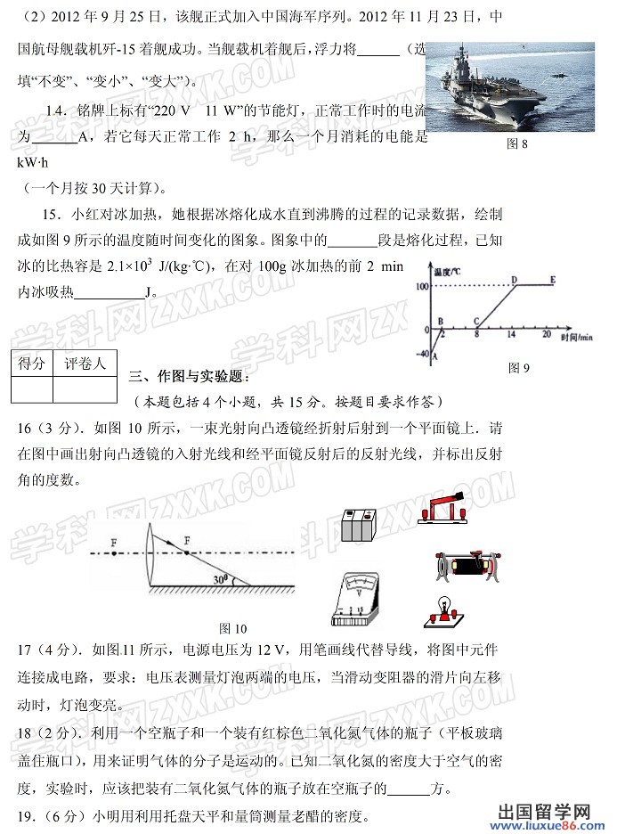 2013菏泽中考物理 试题答案