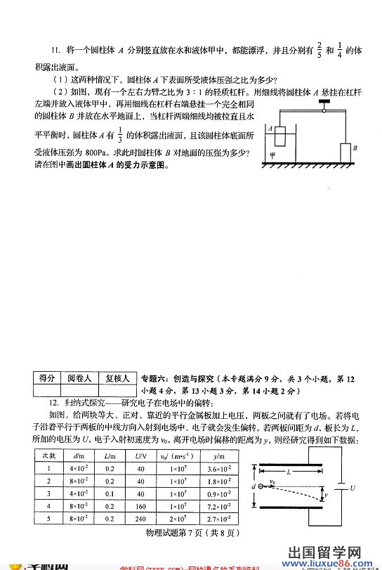 2013青岛中考物理 试题