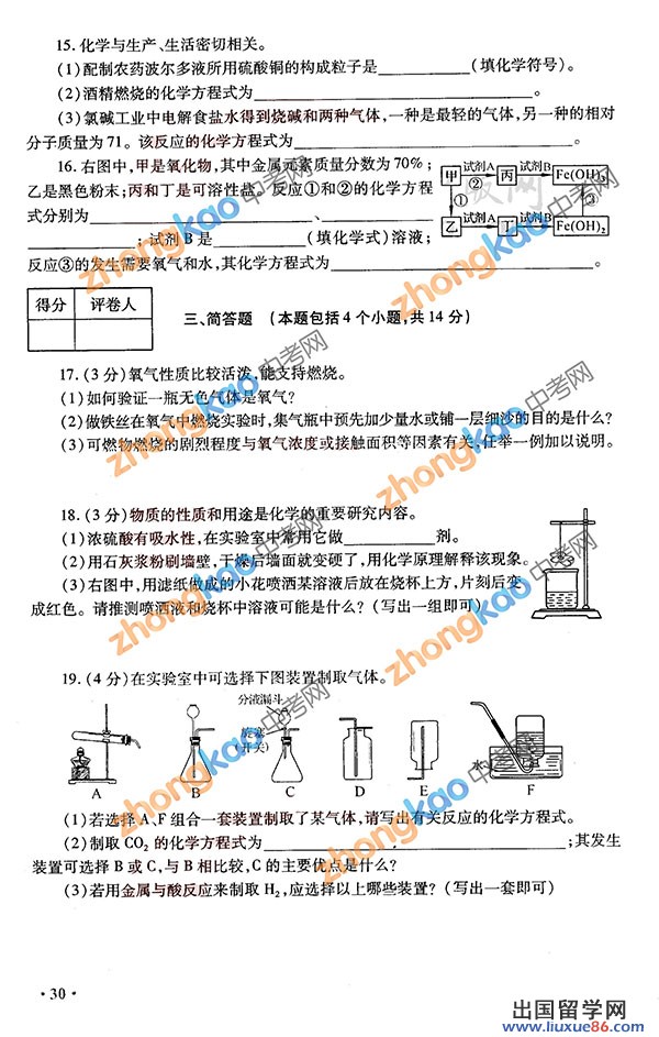 2013河南中考化学试题