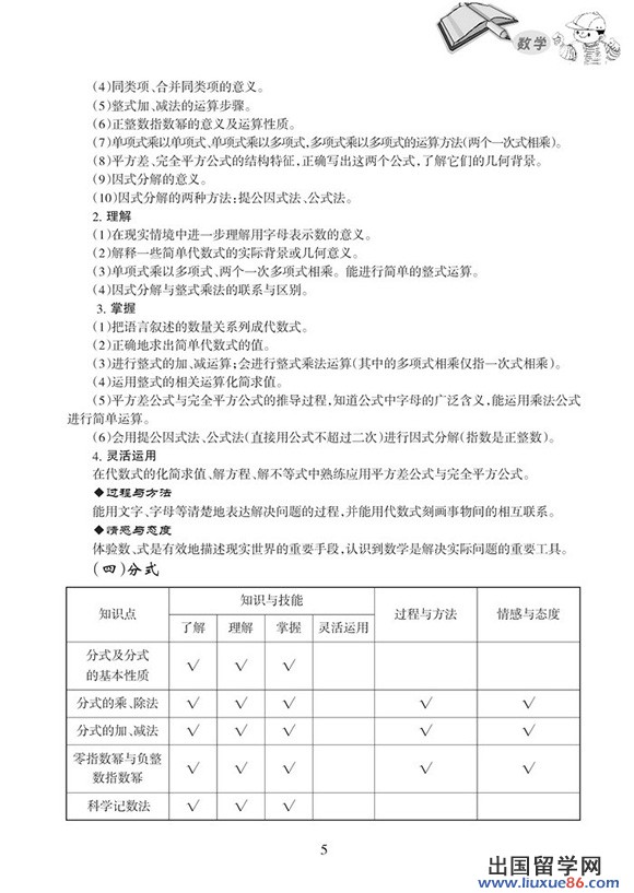 2014哈尔滨中考数学考试大纲说明