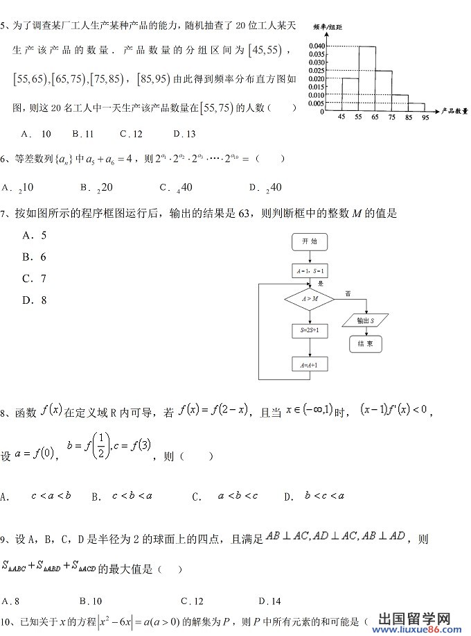 2014年全国高考一模理综试题及答案（新课标2卷）