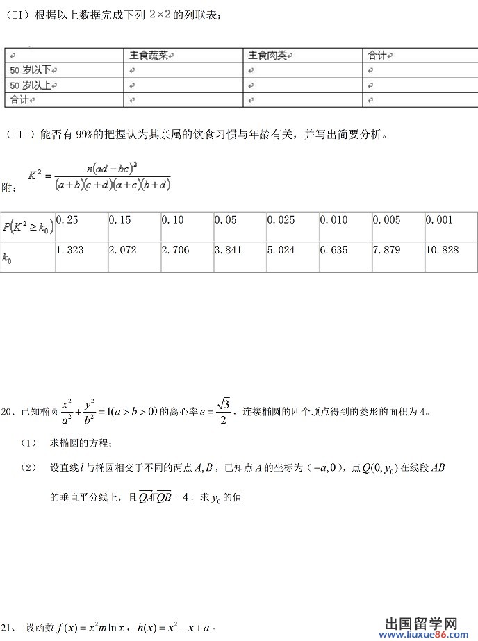 2014年全国高考一模理综试题及答案（新课标2卷）