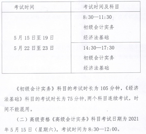 2021年内蒙古初级会计职称考试报名日程安排及有关事项的通知