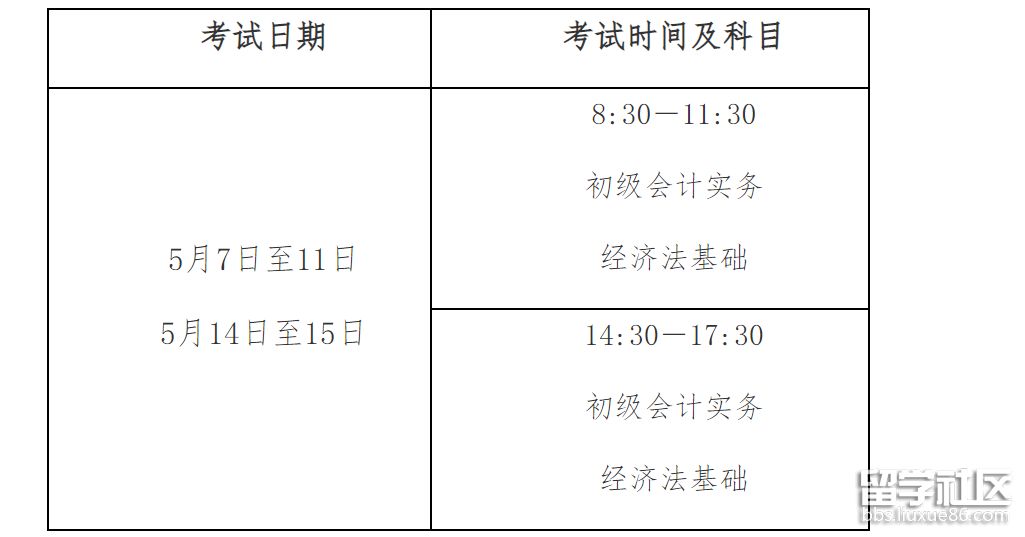 2022北京初级会计职称考试时间