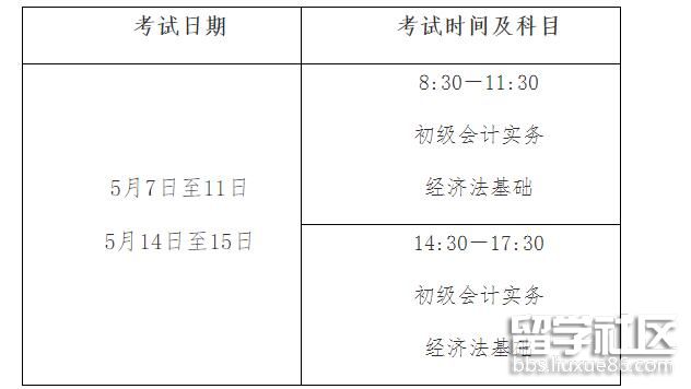 2022福建初级会计职称考试时间